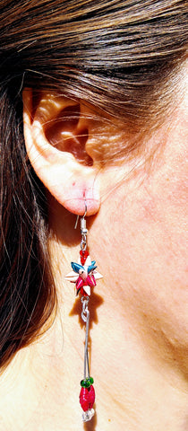 Ohrringe lang handgemacht