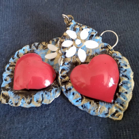 Ohrringe Herz, metal